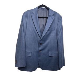 Jos‎ A Bank Men Signature Blue Red Plaid Blazer Size 44R Silk Wool Old Money